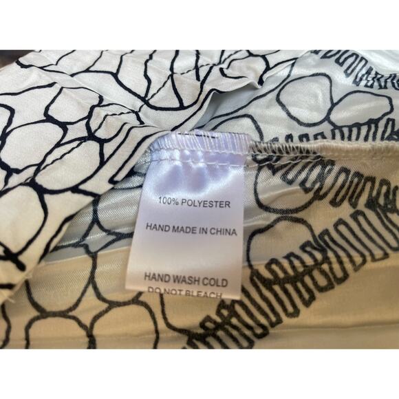 NWOT Alquema Micro Pleat Black & White Print Pinafore Dress Size Large - Picture 7 of 8